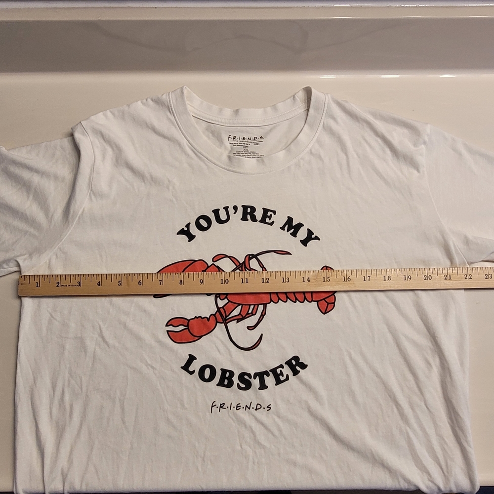 FRIENDS You're My Lobster Hi-lo Tee Soft & Comfy Women's Slim Fit XXL White - Picture 9 of 11